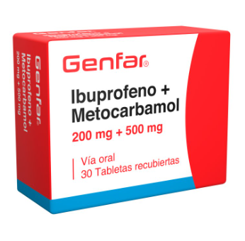 IBUPROFENO + METOCARBAMOL X 30 TABLETAS GENFAR