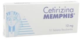 CETIRIZINA 10 mg  X 10 TABLETAS (MEMPHIS)