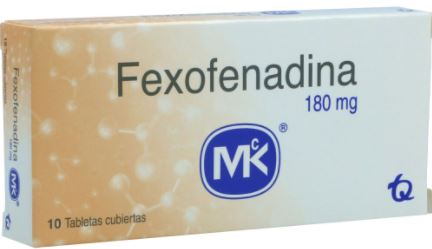 FEXOFENADINA 180 mg X 10 TABLETAS MK