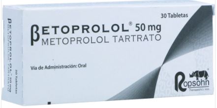BETOPROLOL 50 mg X 30 TABLETAS