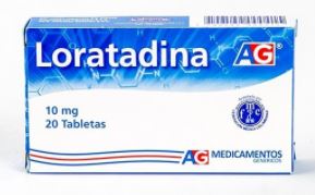 LORATADINA 10 mg CAJA X 20 TABLETAS AG
