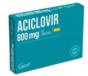 ACICLOVIR 800 mg  X 10 TABLETAS (LAPROFF)
