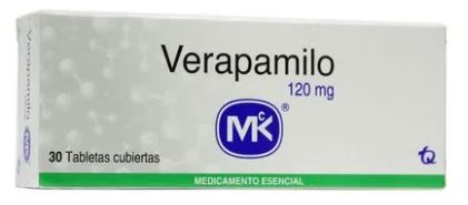 VERAPAMILO 120 mg CAJA X 30 TABLETAS MK