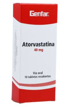 ATORVASTATINA 40 mg   X 10 TABLETAS (GENFAR)