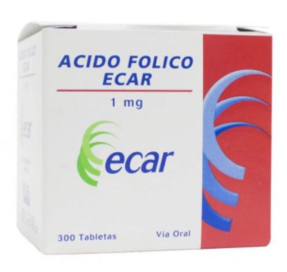 ACIDO FOLICO 1 mg X 20 TABLETAS (ECAR)