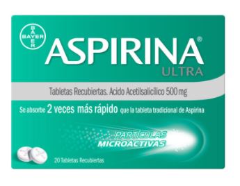 ASPIRINA ULTRA 500 mg X 20 TABLETAS