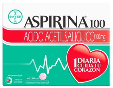 ASPIRINA 100 mg  X 28 TABLETAS