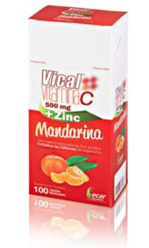 VITAMINA C 500 mg  + ZINC MANDARINA X 10 TABLETAS (VICAL)