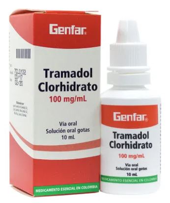 TRAMADOL 100 mg GOTAS X 10 ml GENFAR