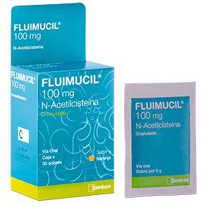 FLUIMUCIL 100 mg  SOBRES X UNIDAD SABOR A NARANJA