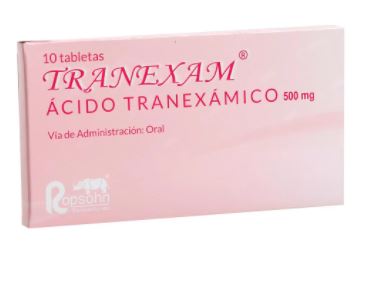 TRANEXAM 500 mg  X 10 TABLETAS