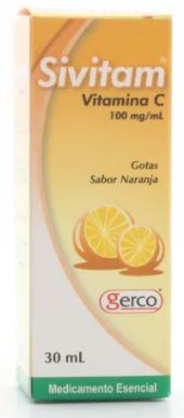 VITAMINA C 100 mg GOTAS X 30 ML (SIVITAM) NARANJA