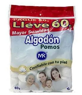 ALGODON POMOS X 60 g (MK)
