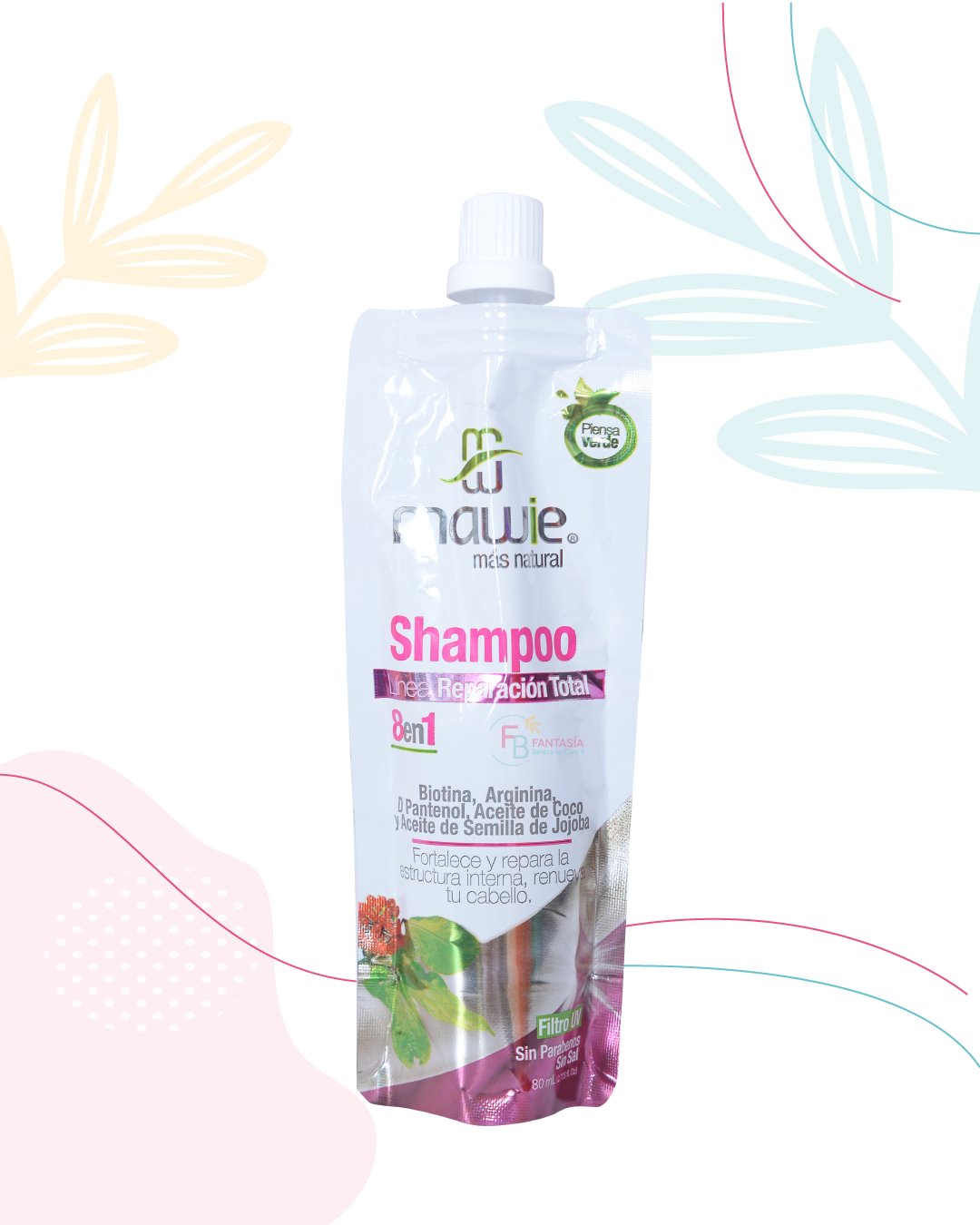 SHAMPOO REPARACION TOTAL 8 EN 1 MAWIE 80ML