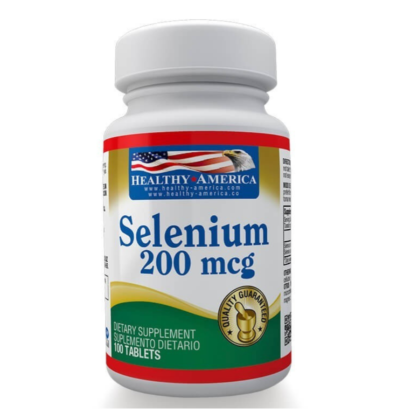 SELENIUM 200 MG 100 TABLETAS – HEALTHY AMERICA