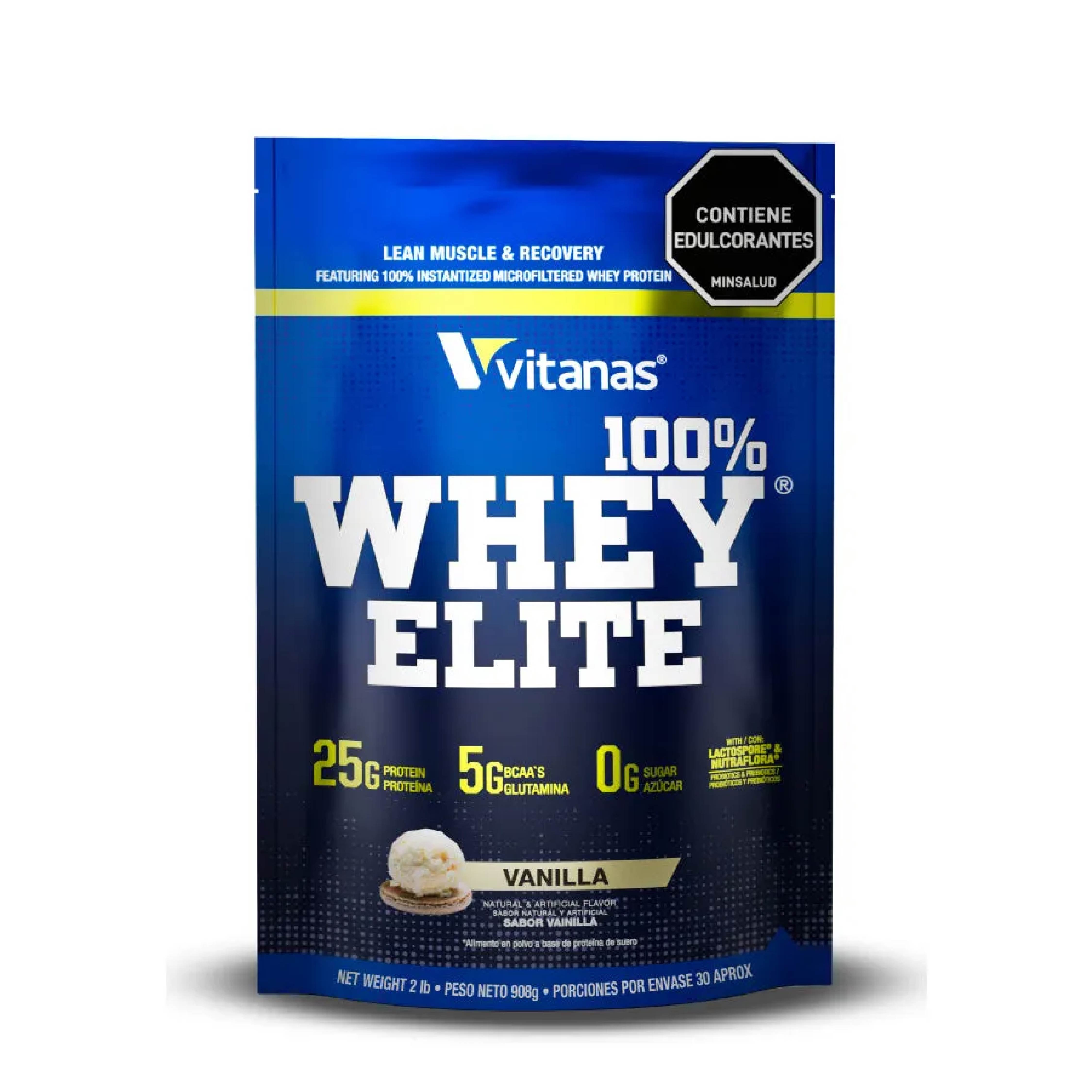 100% WHEY ELITE 2 LIBRAS VAINILLA – VITANAS