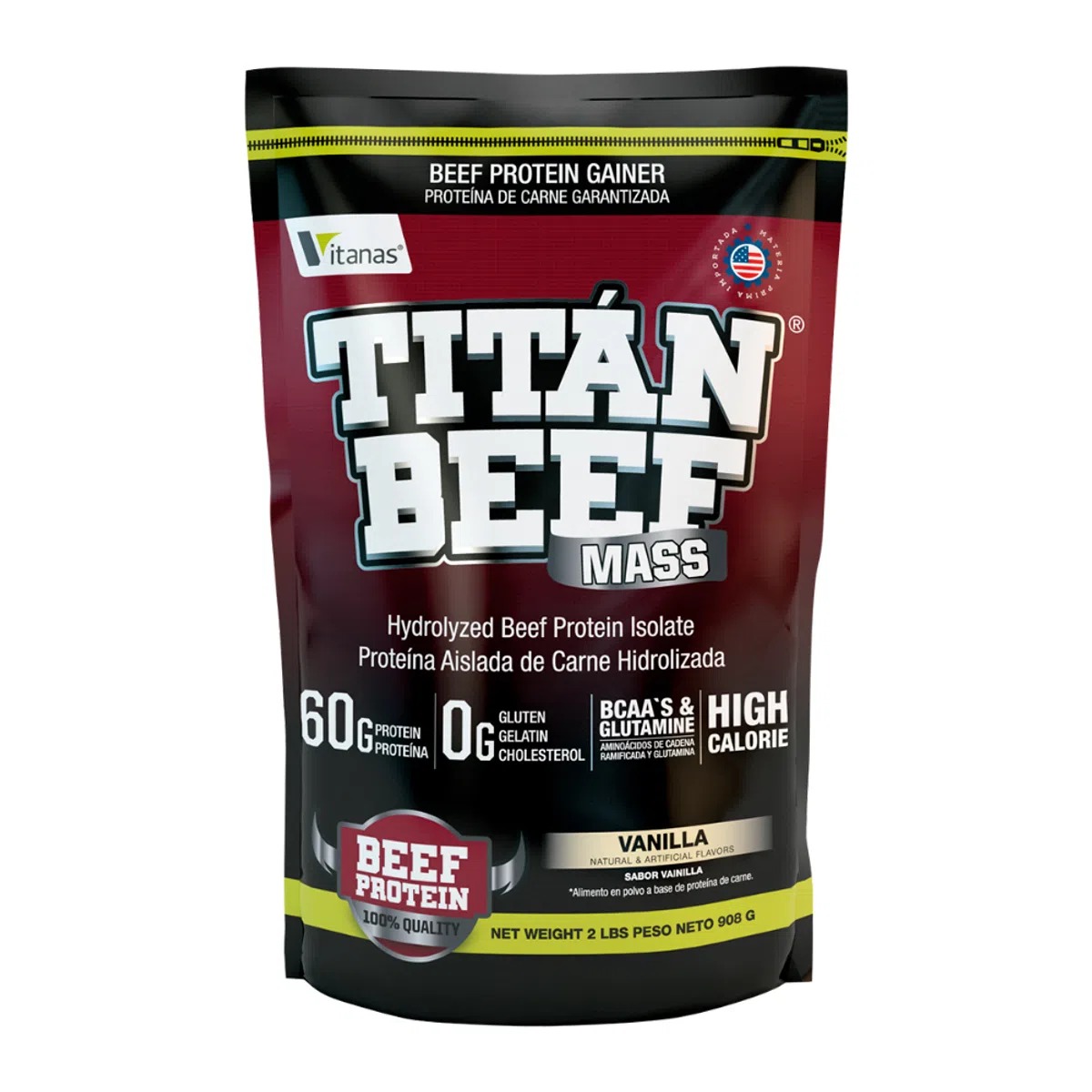 Titan beef mass 2 libras vainilla - vitanas. 