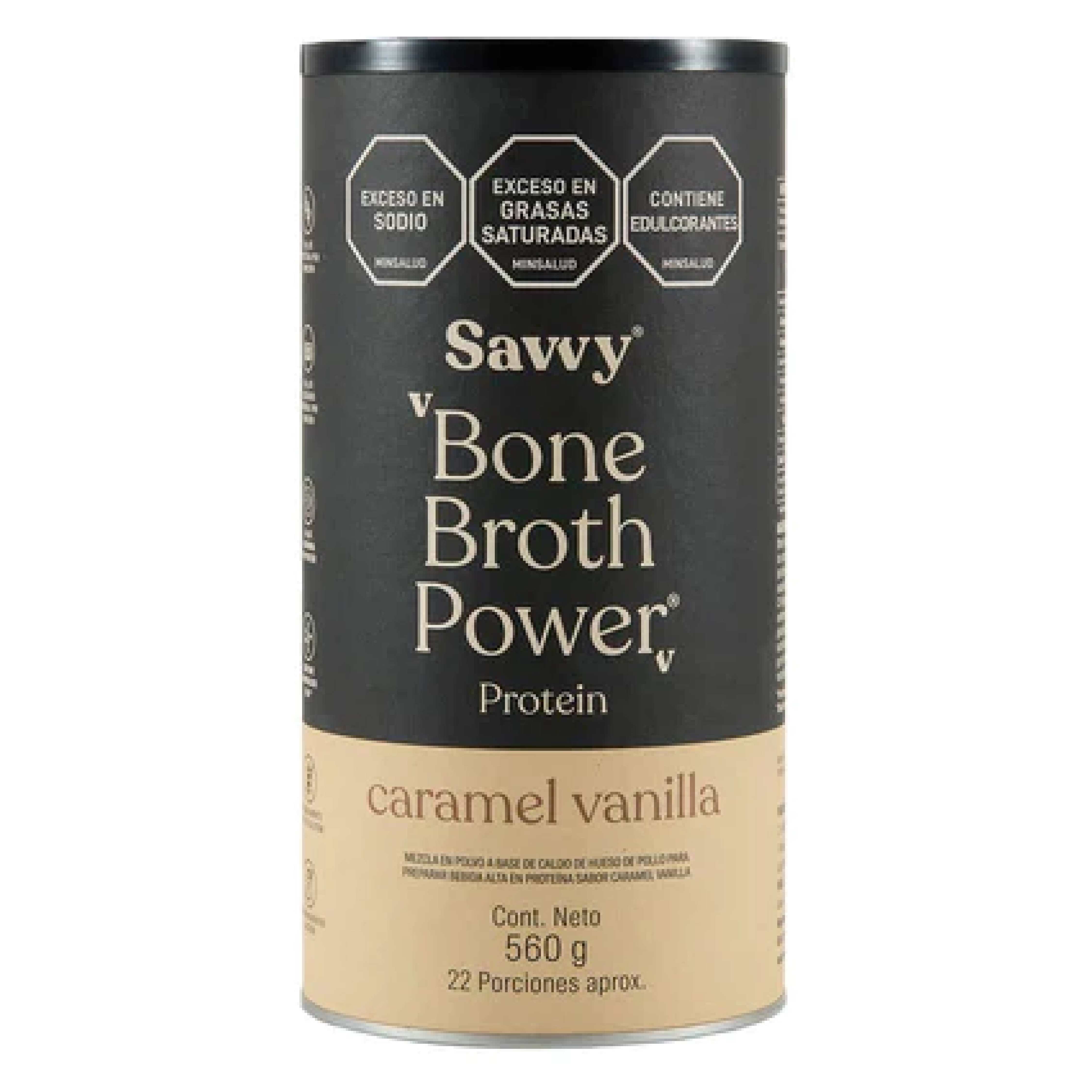 BONE BROTH POWER X 560 GRS CARAMEL VAINILLA- SAVVY