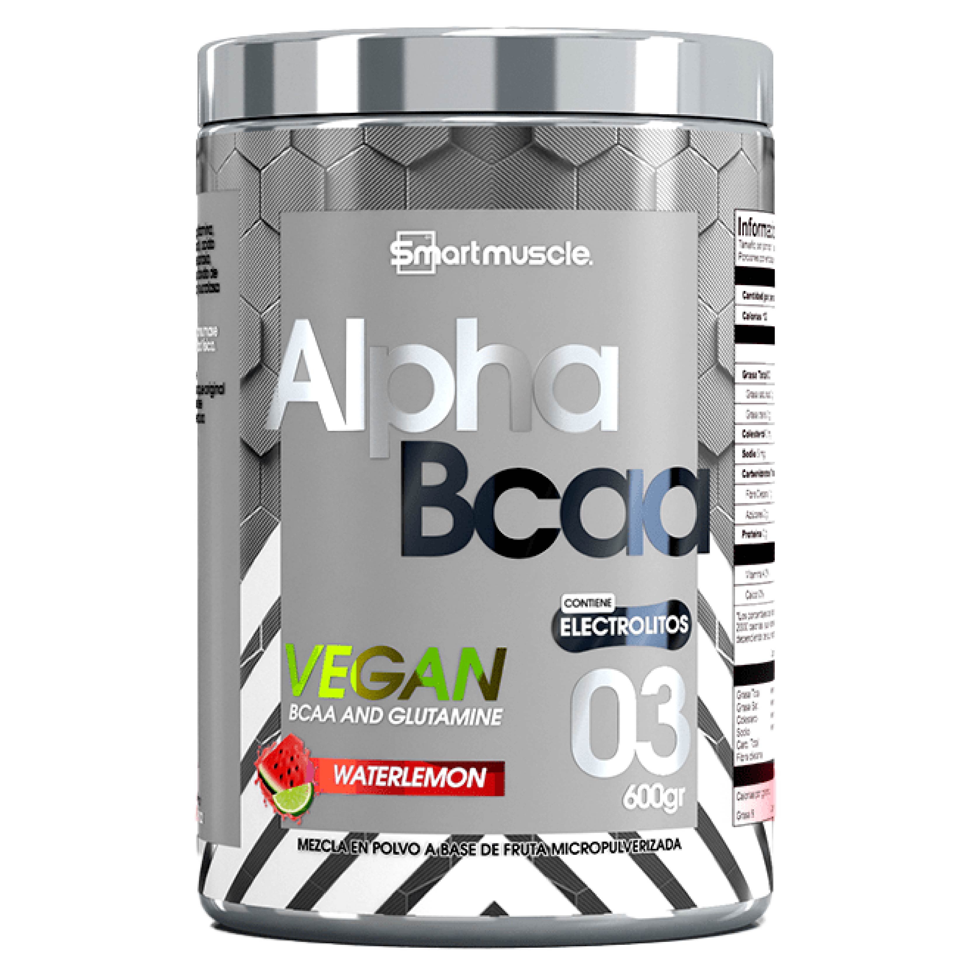 ALPHA BCAA AMINOÁCIDOS VEGANOS WATERMELON 30 SERVICIOS – SMARTMUSCLE