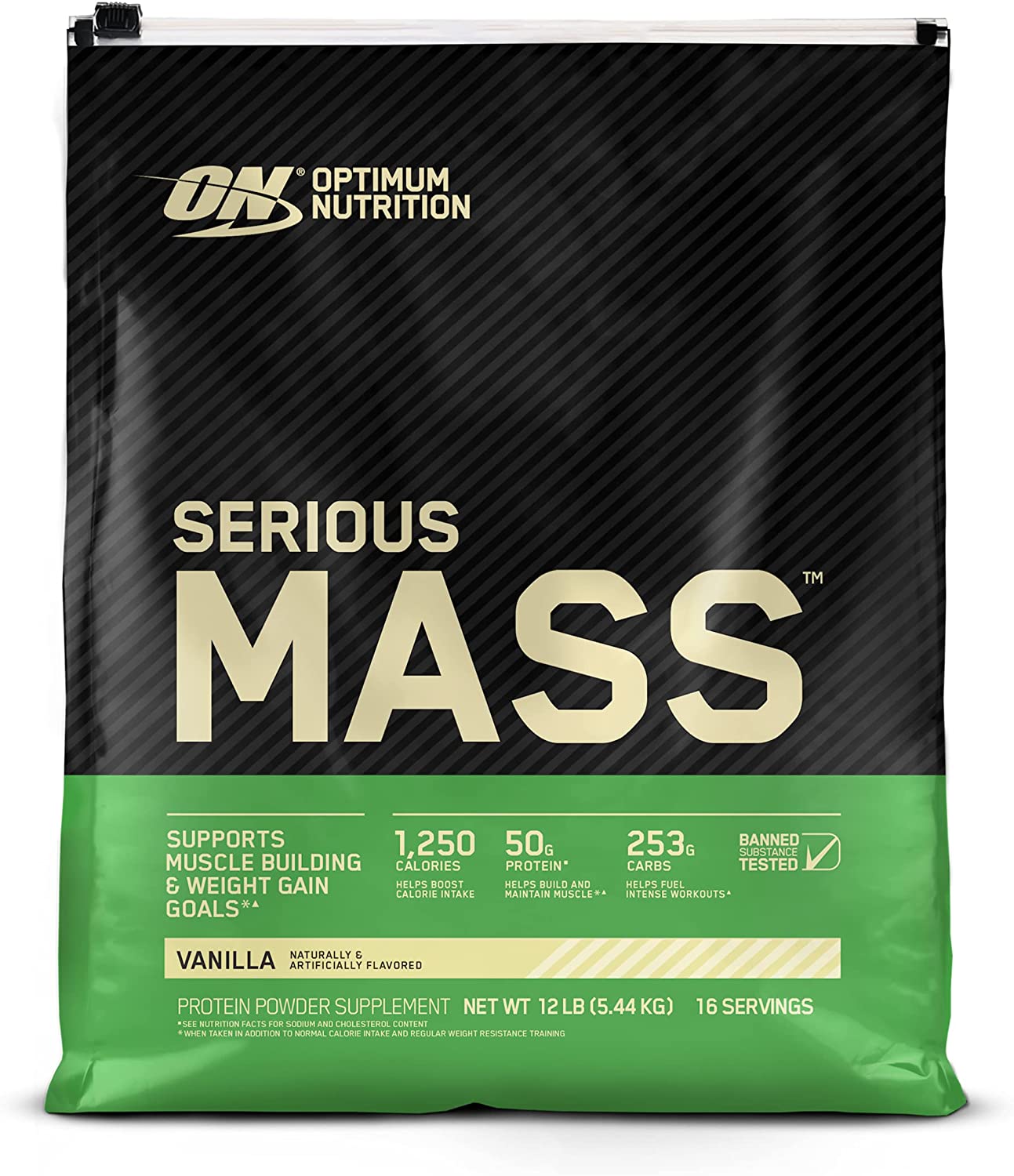 SERIOUS MASS GAINER 12 LIBRAS VAINILLA – OPTIMUM NUTRITION