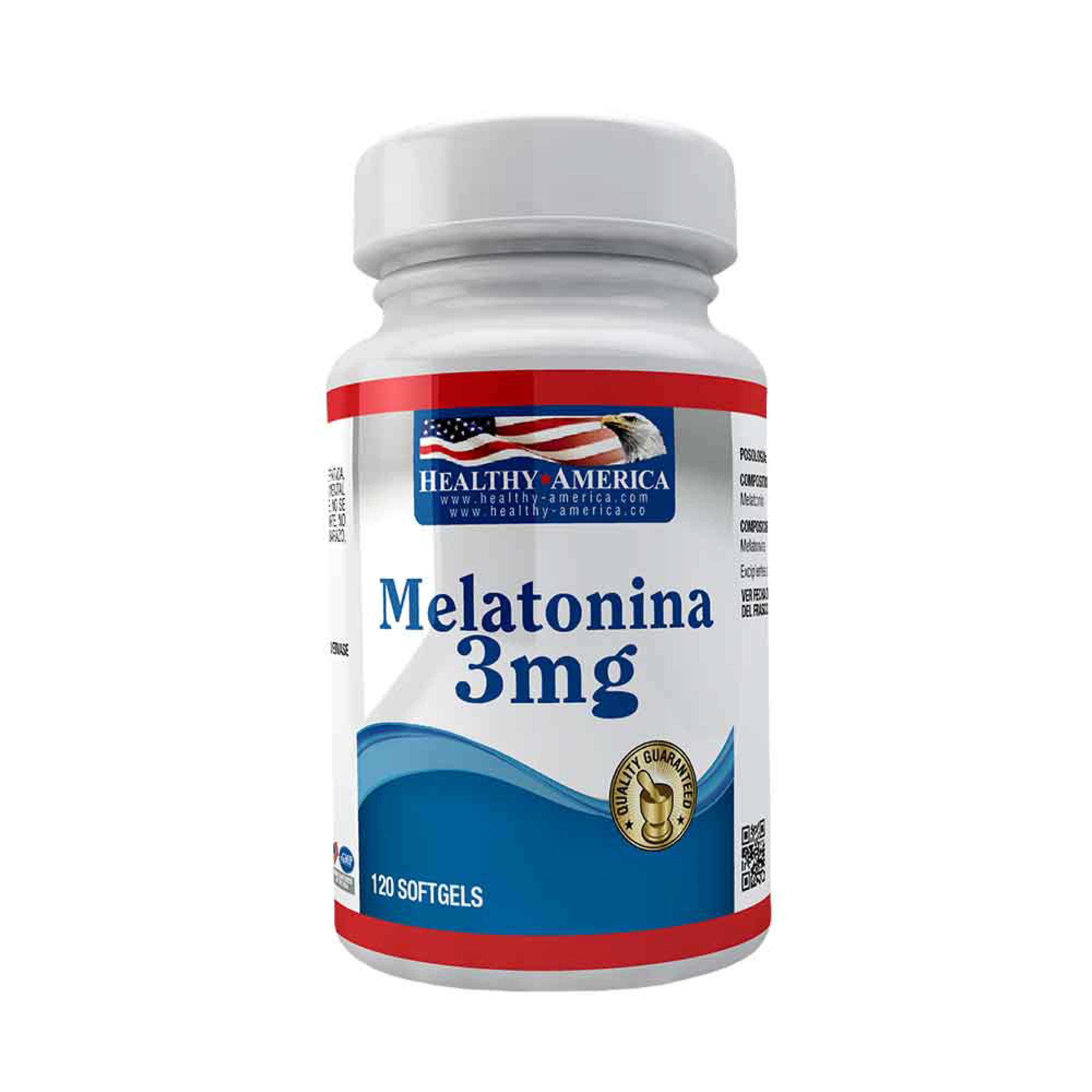 MELATONINA 3 MG 120 CAPSULAS – HEALTHY AMERICA