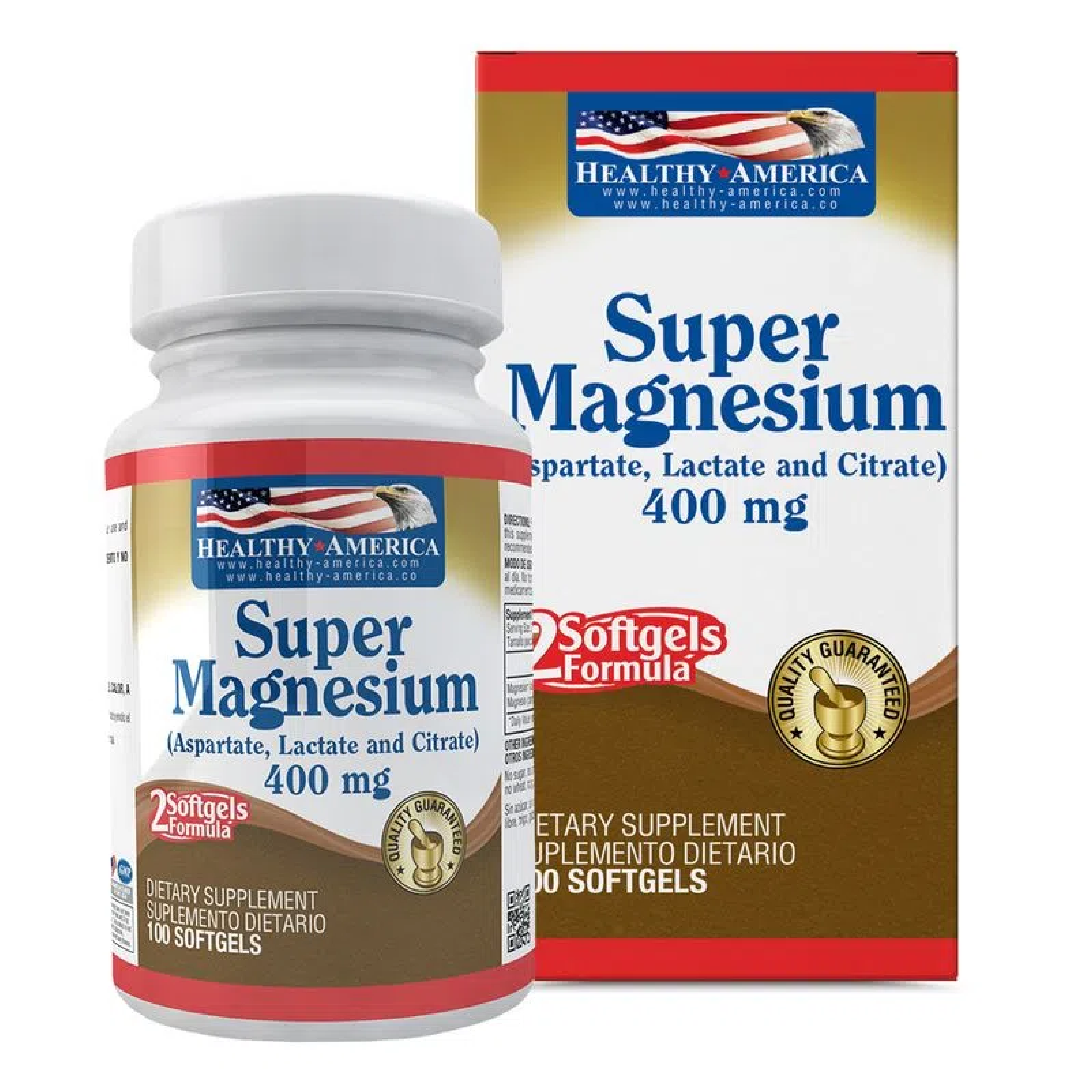 SUPER MAGNESIUM 400mg 100 SOFTGELS – HEALTHY AMERICA