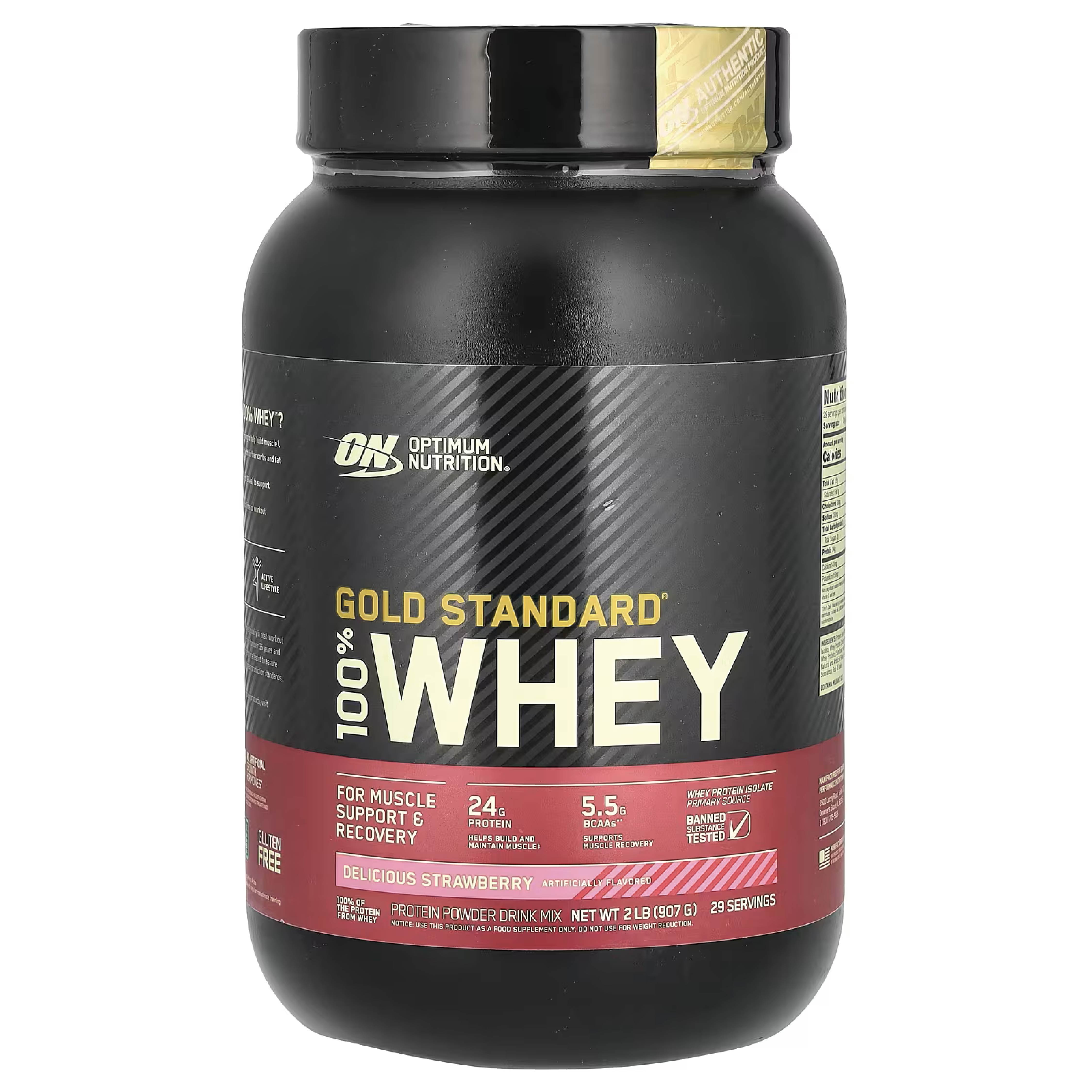 WHEY GOLD STANDARD 2 LIBRAS DELICIOUS STRAWBERRY – OPTIMUM NUTRITION