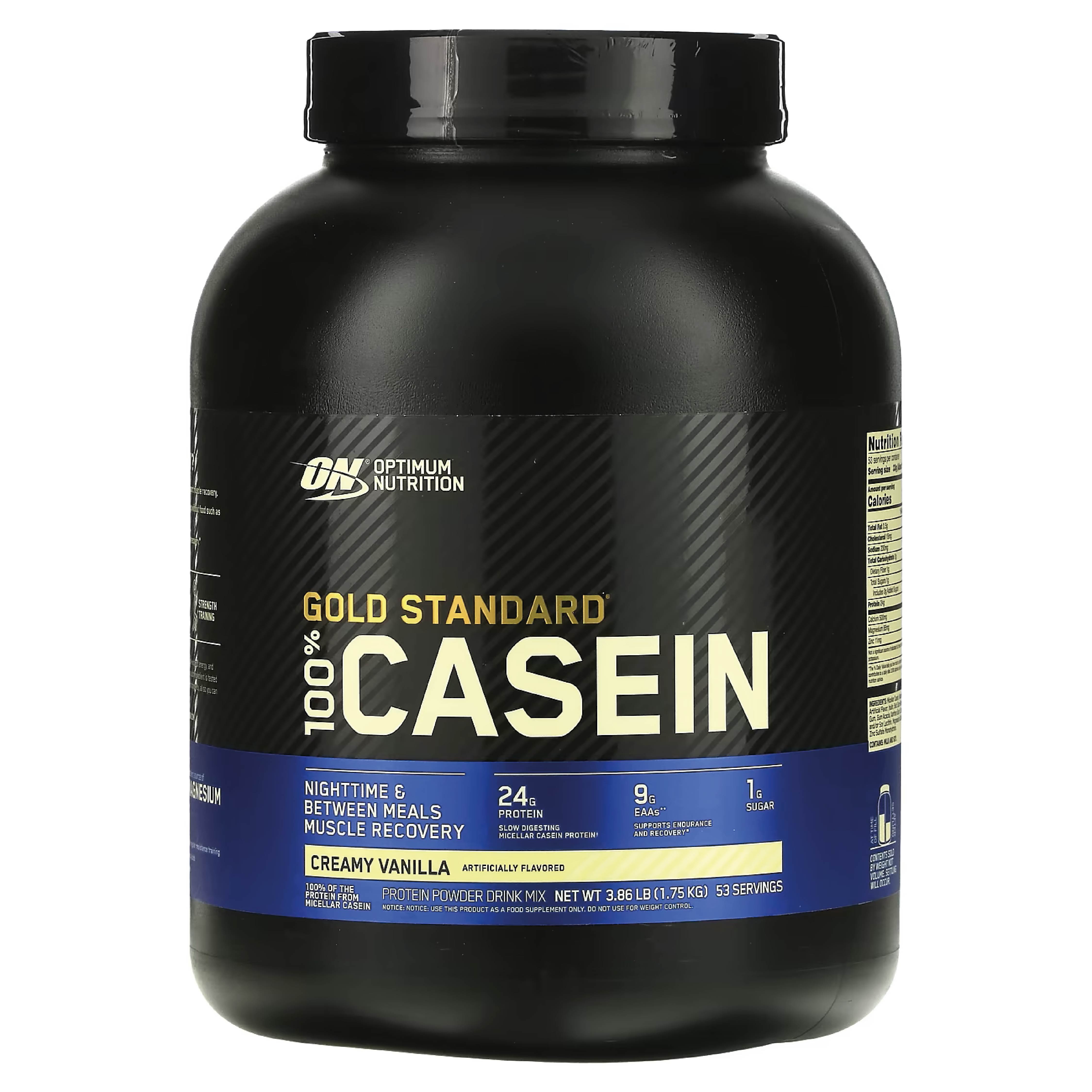 GOLD STANDARD 100% CASEIN 3.86 LIBRAS CREAMY VAINILLA - OPTIMUM NUTRITION