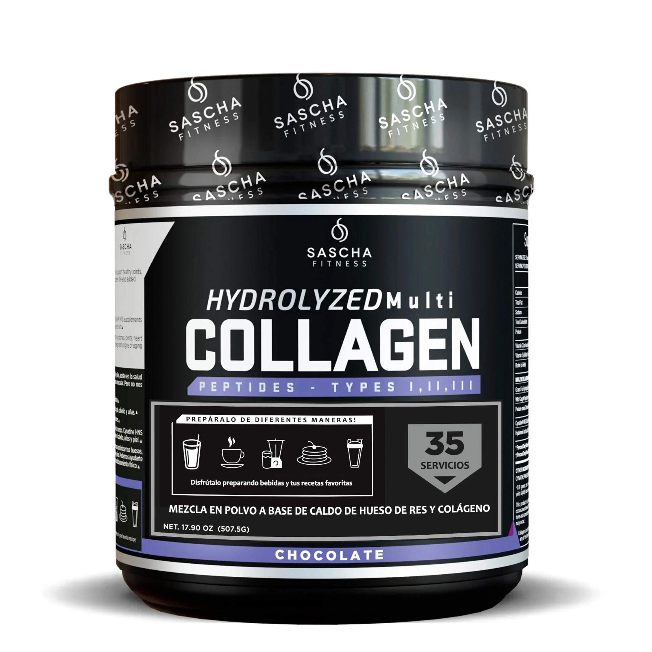 HYDROLYZED COLLAGEN CHOCOLATE - SASCHA FITNESS