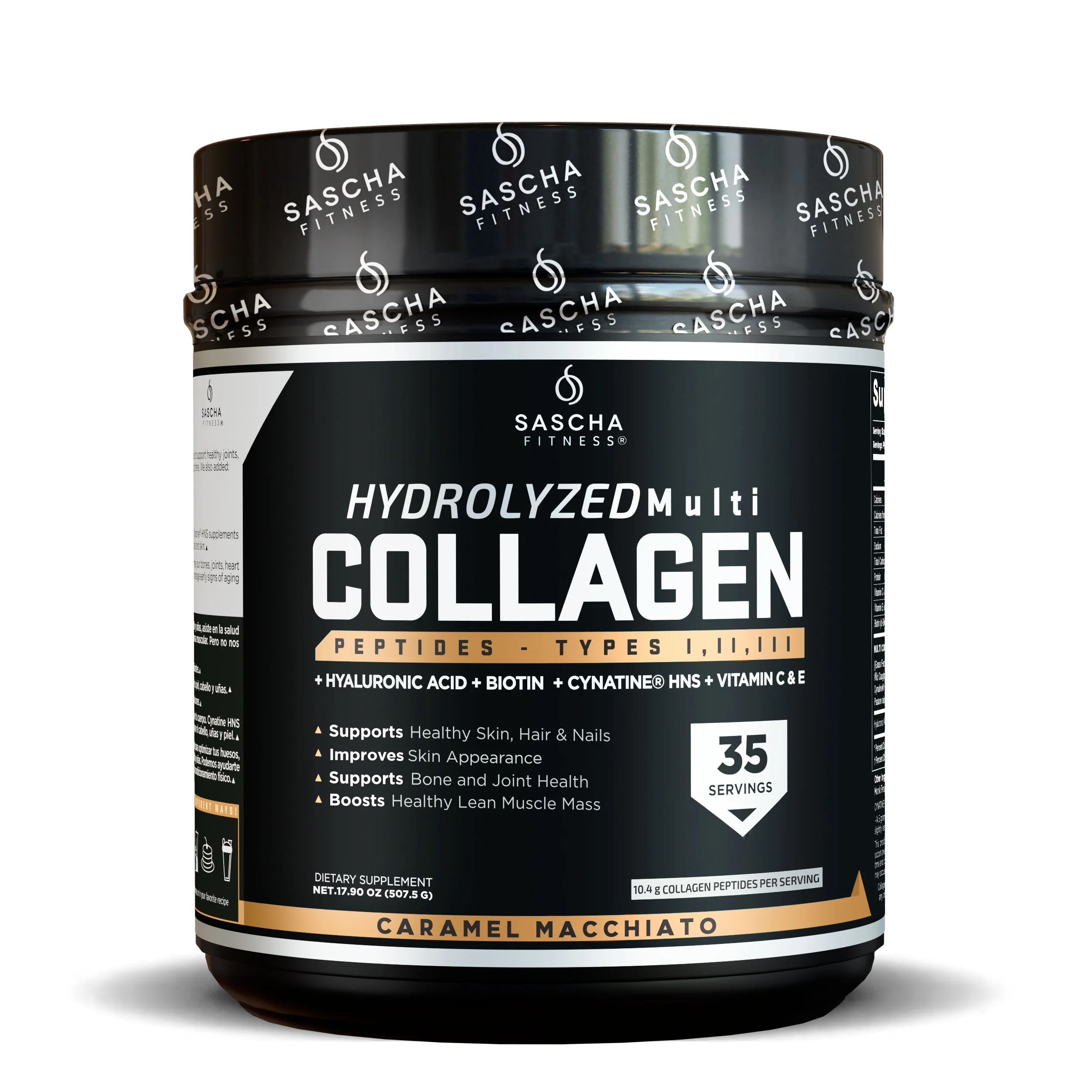 HYDROLYZED COLLAGEN CARAMEL MACCHIATO - SASCHA FITNESS