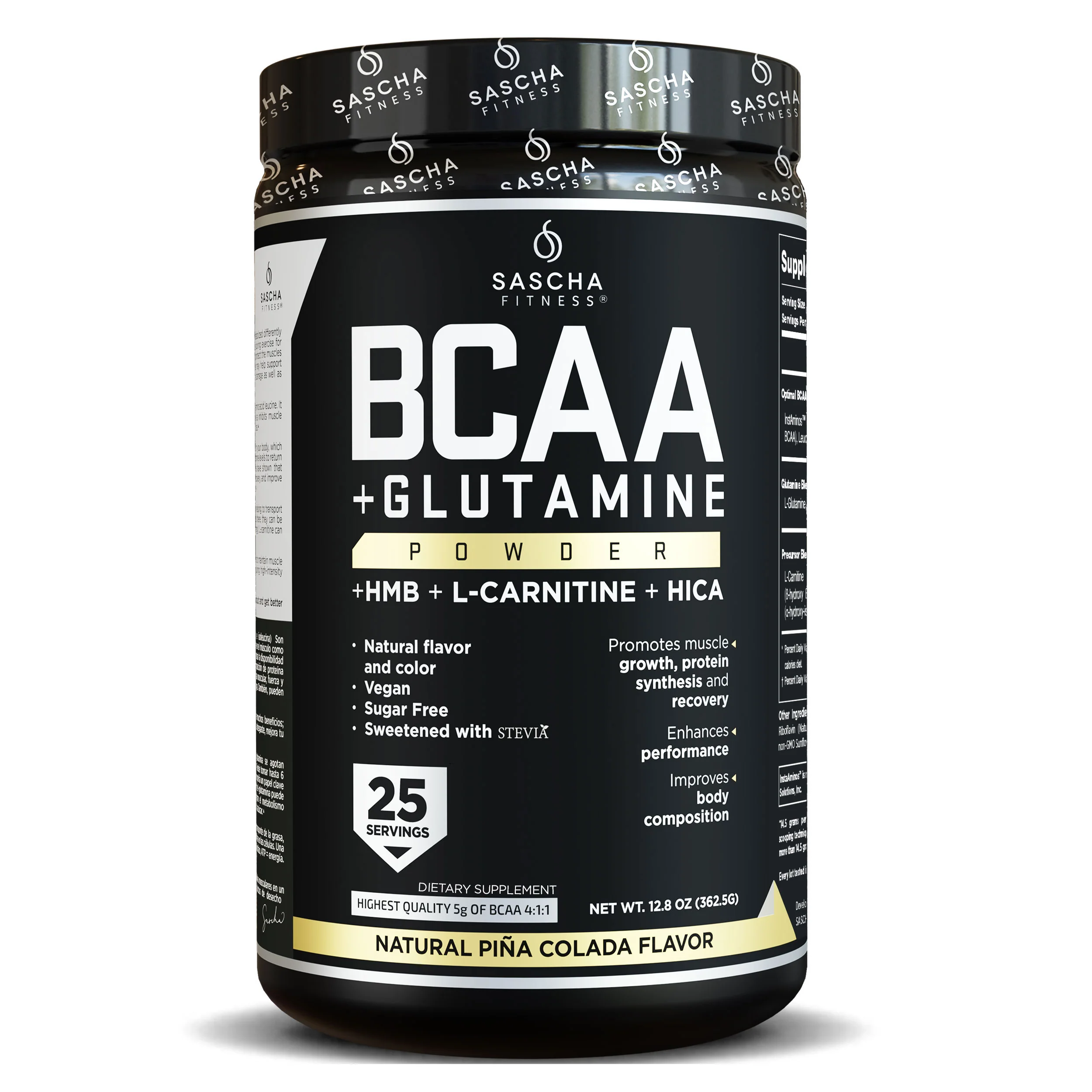 BCAA + GLUTAMINE 25 SERVICIOS PIÑA COLADA – SASCHA FITNESS