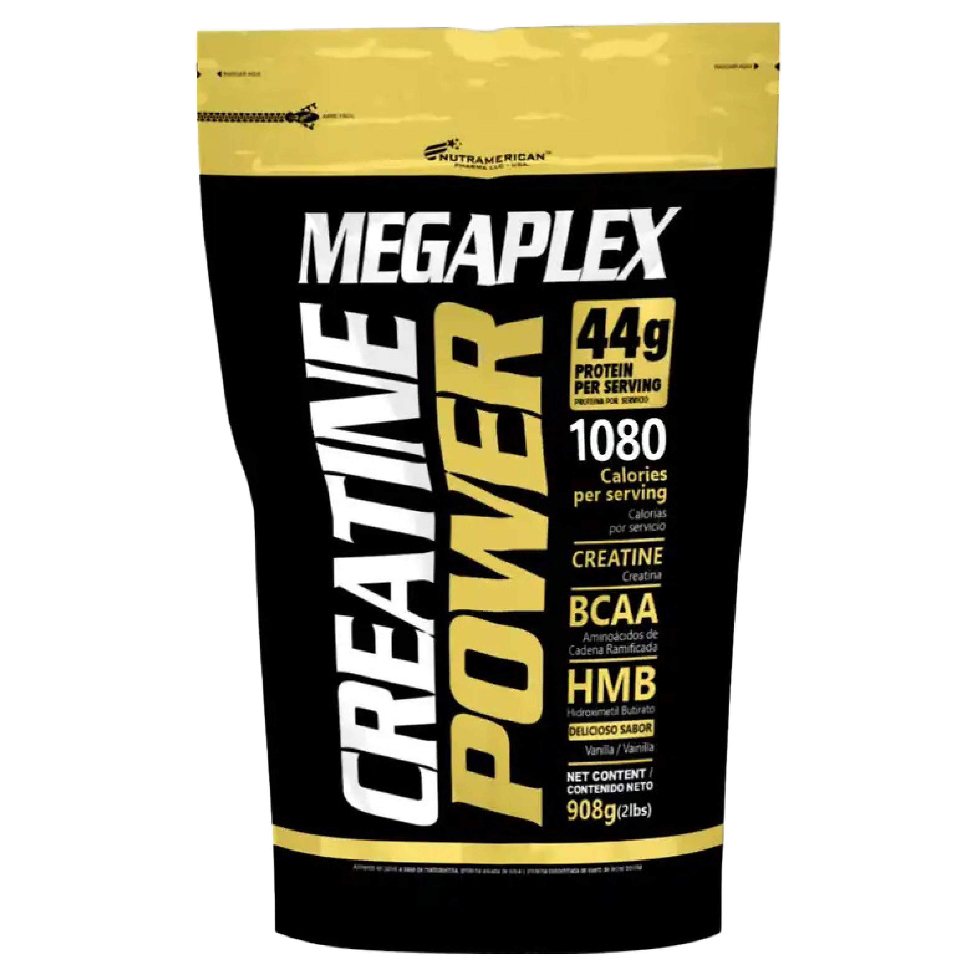 MEGAPLEX CREATINE POWER 2 LIBRAS VAINILLA - NUTRAMERICAN PHARMA (MEGAPLEX)