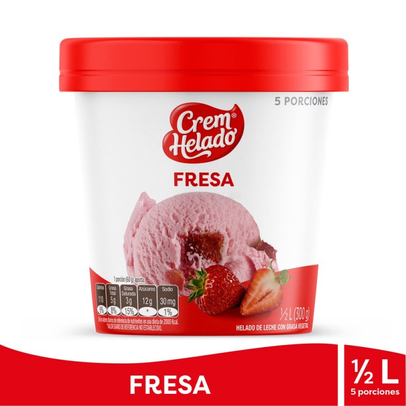 VASO 1/2 L TRAD FRESA 300g