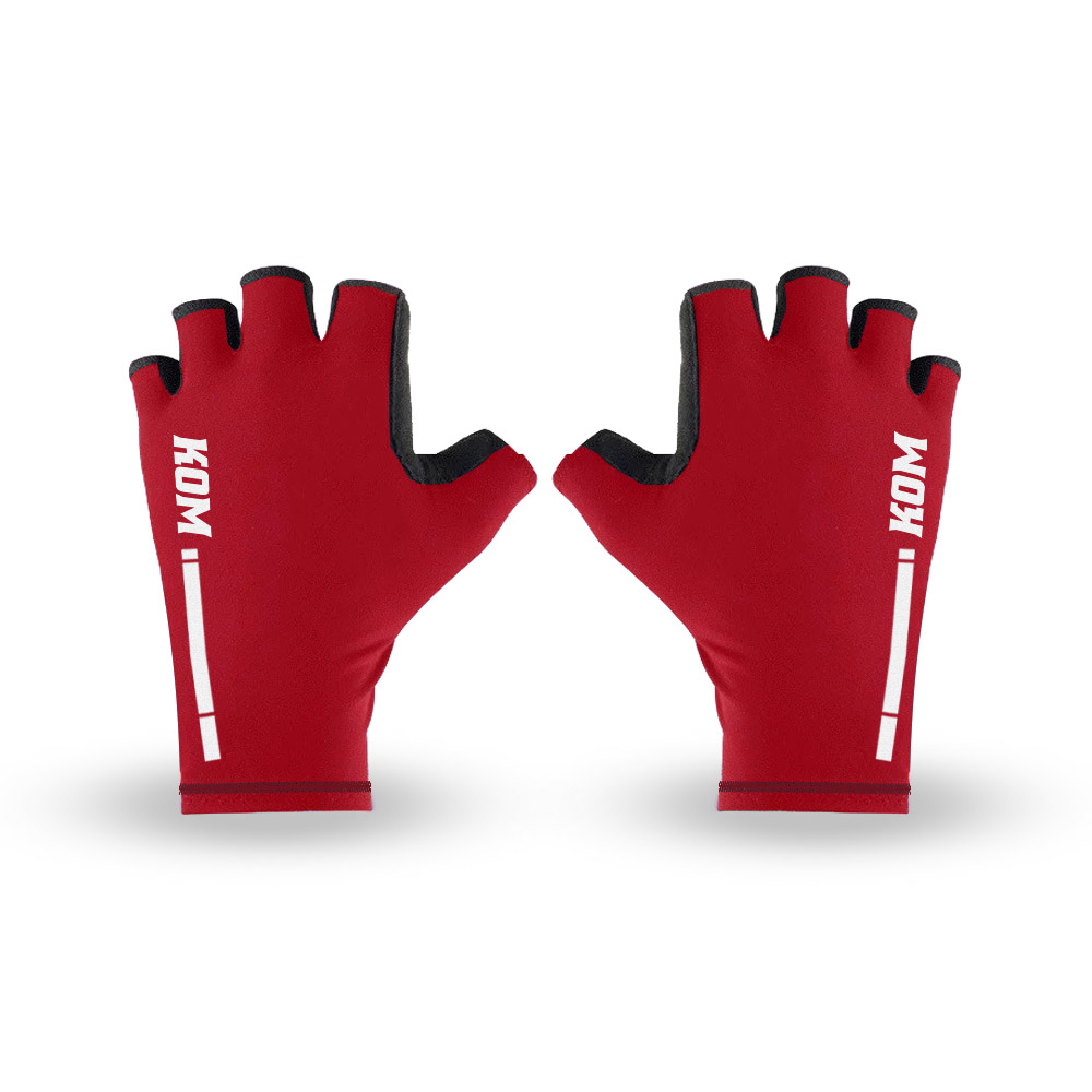 GUANTES DEDO CORTO KOM ROJO