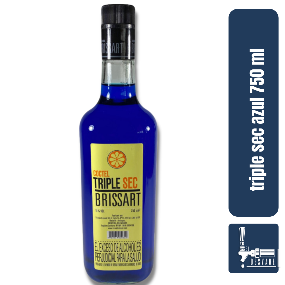 TRIPLE SEC BRISSART AZUL 750ML