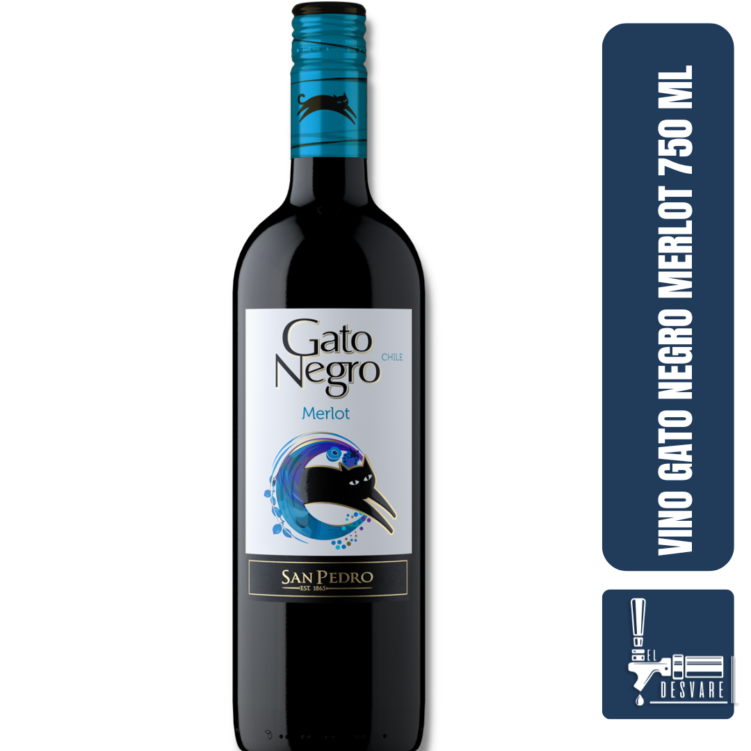 VINO SAN PEDRO GATO NEGRO CABERNET MERLOT 750ML