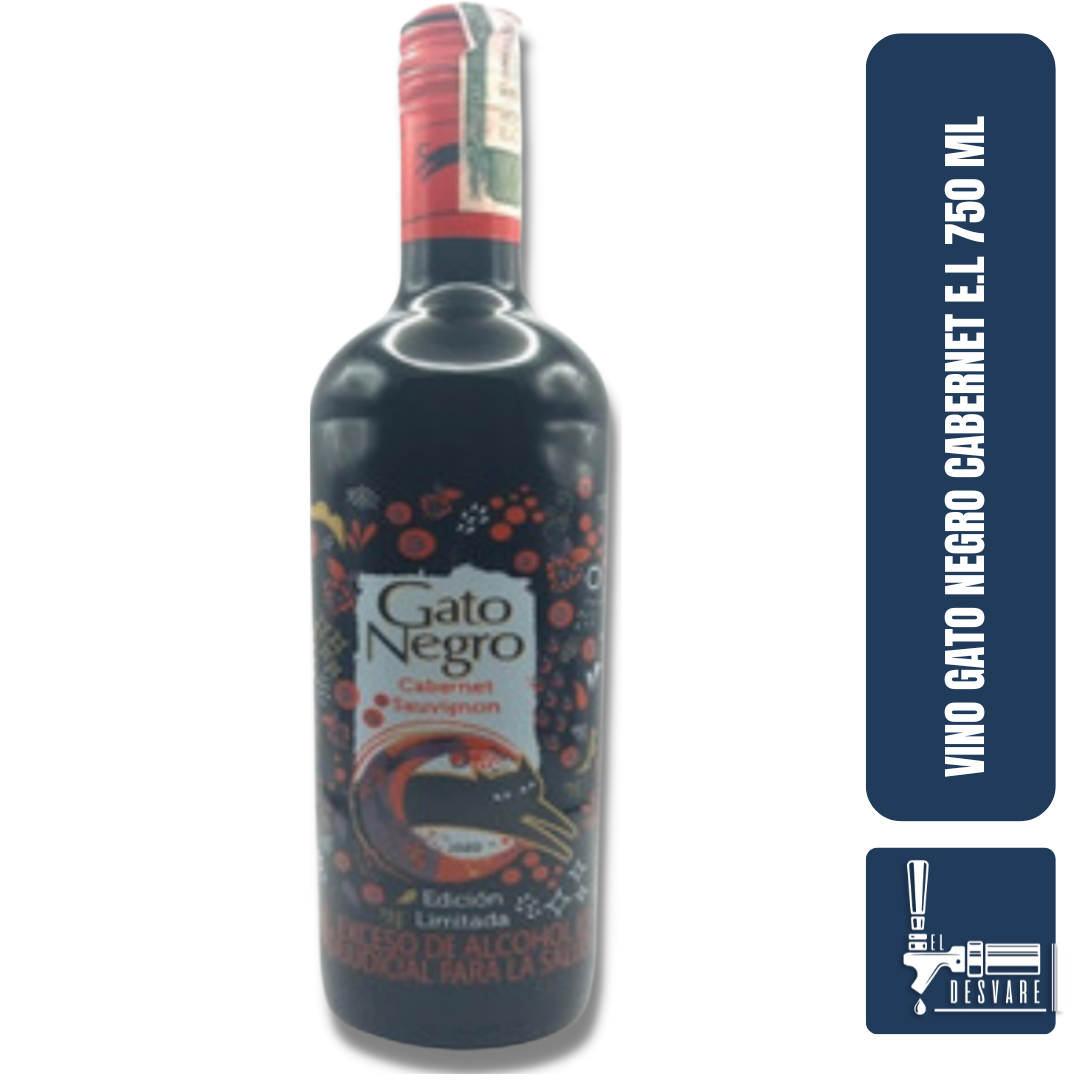 VINO SAN PEDRO GATO NEGRO CABERNET SAUVIGNON 750ML