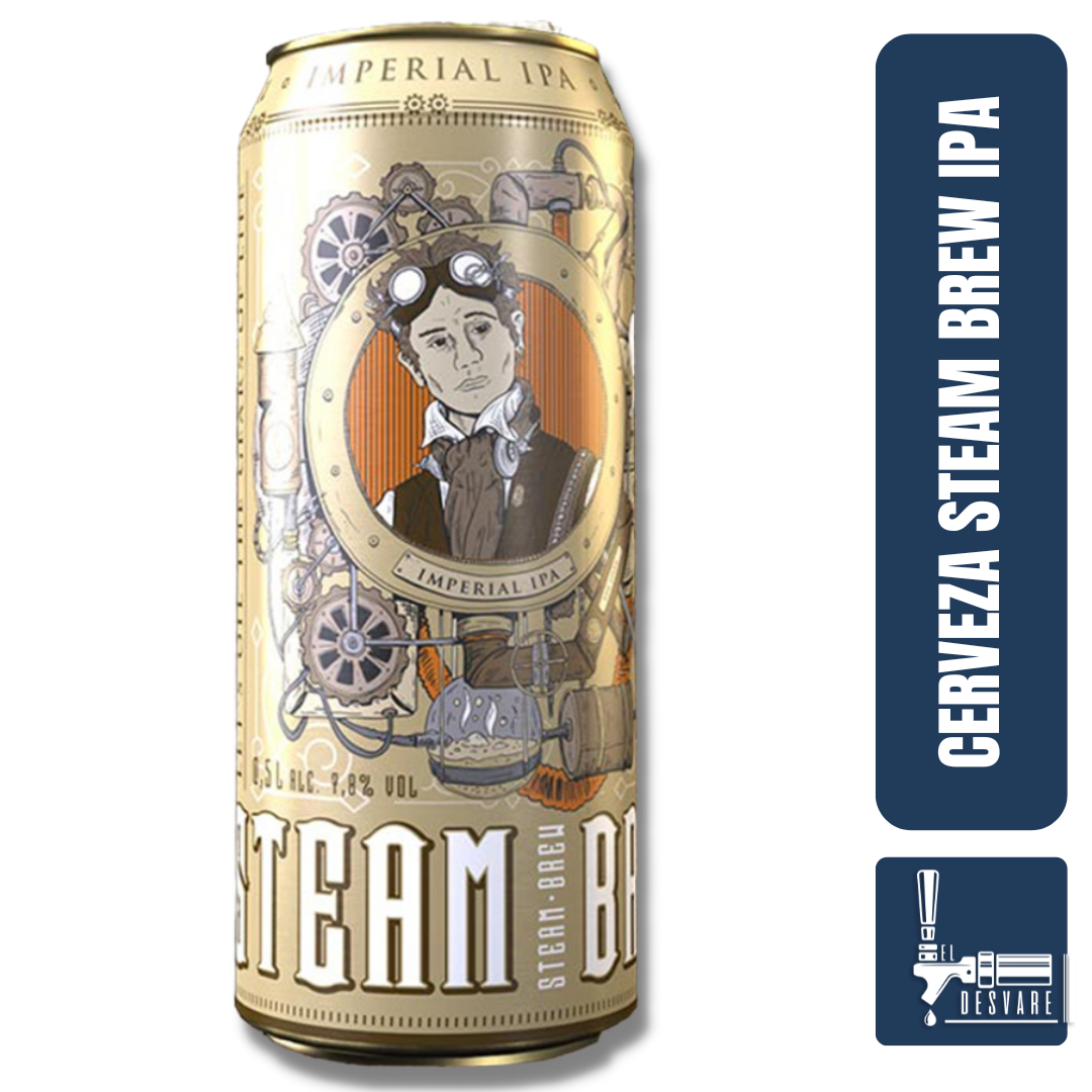 CERVEZA ALEMANA STEAM BREW IPA 500ML VOL 7.5%