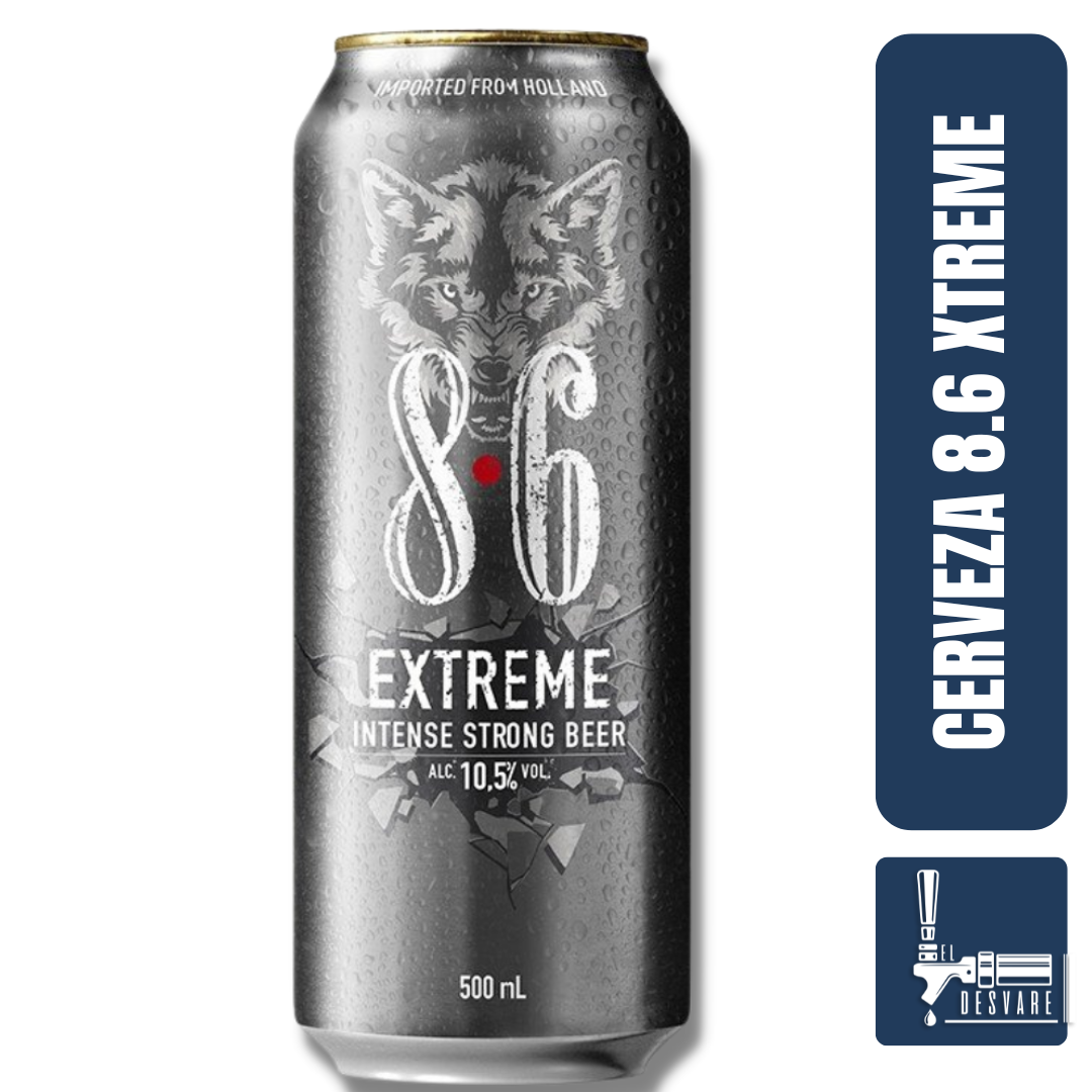 CERVEZA ALEMANA 8.6 XTREME 500ML VOL 10.5%