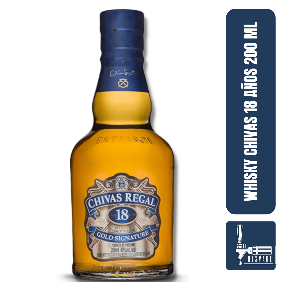 WHISKY CHIVAS 18 AÑOS 200ML