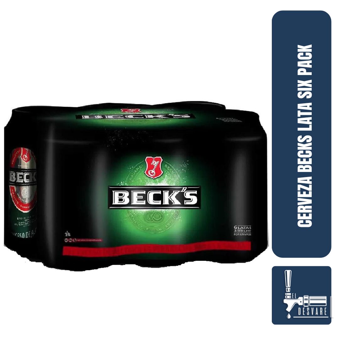 CERVEZA BECKS SIX PAC LATA