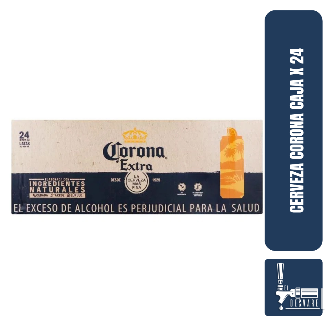 CERVEZA CORONA LATA 269 PACA 24