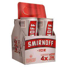 VODKA SMIRNOFF ICE  FOUR PACK LATA