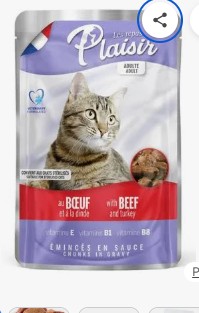 TROZOS EN SALSA CON TERNERA Y PAVO GATO 100GR