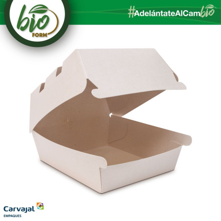 Caja Hamburguesa C1 Cartón Bioform 25und