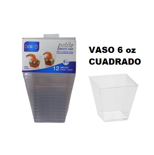 Vaso 6onz Cuadrado Petite x 12und