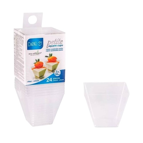 Vaso 2onz Cuadrado Petite x 24und