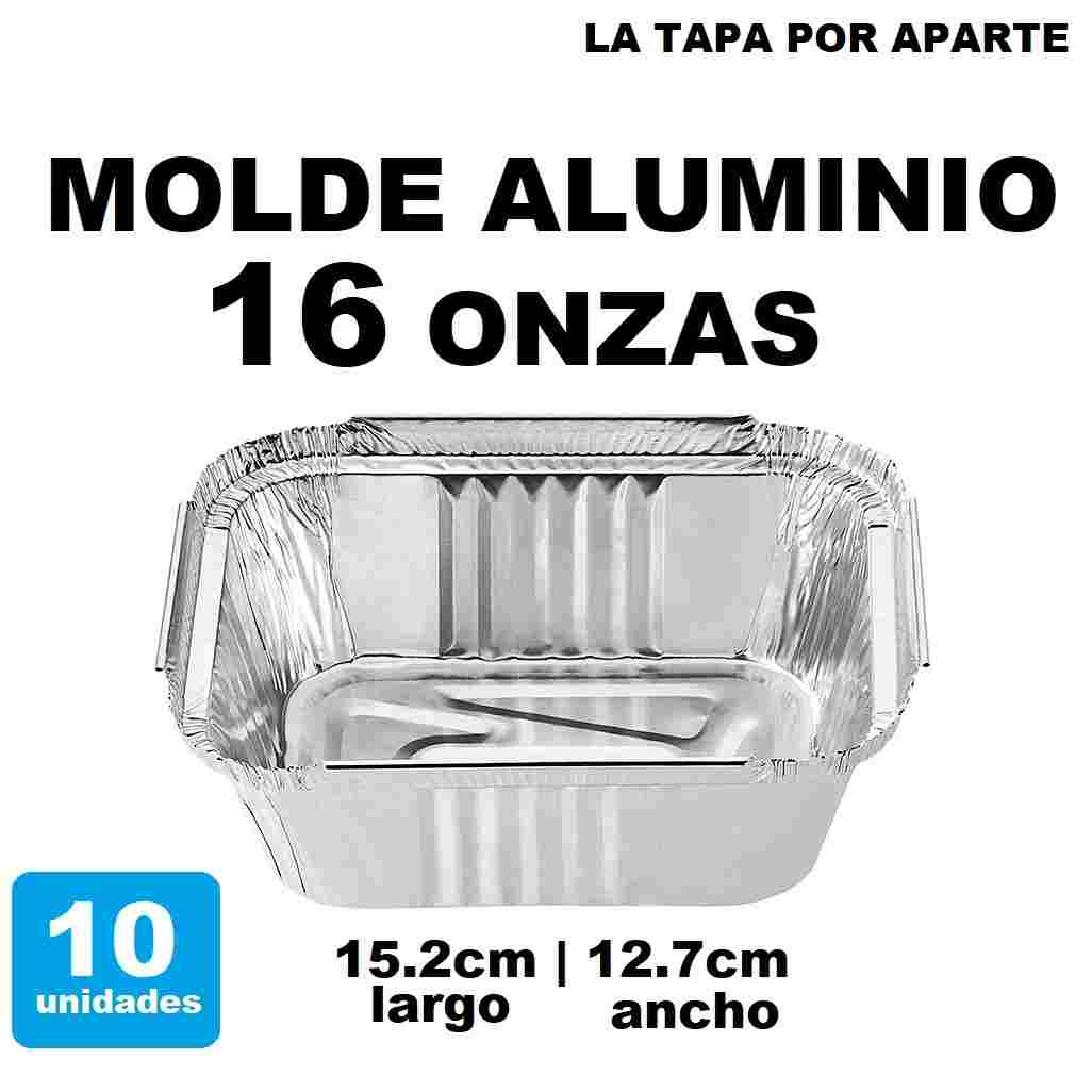 Molde Aluminio 16onz Cuadrado Ajover (CON TAPA)