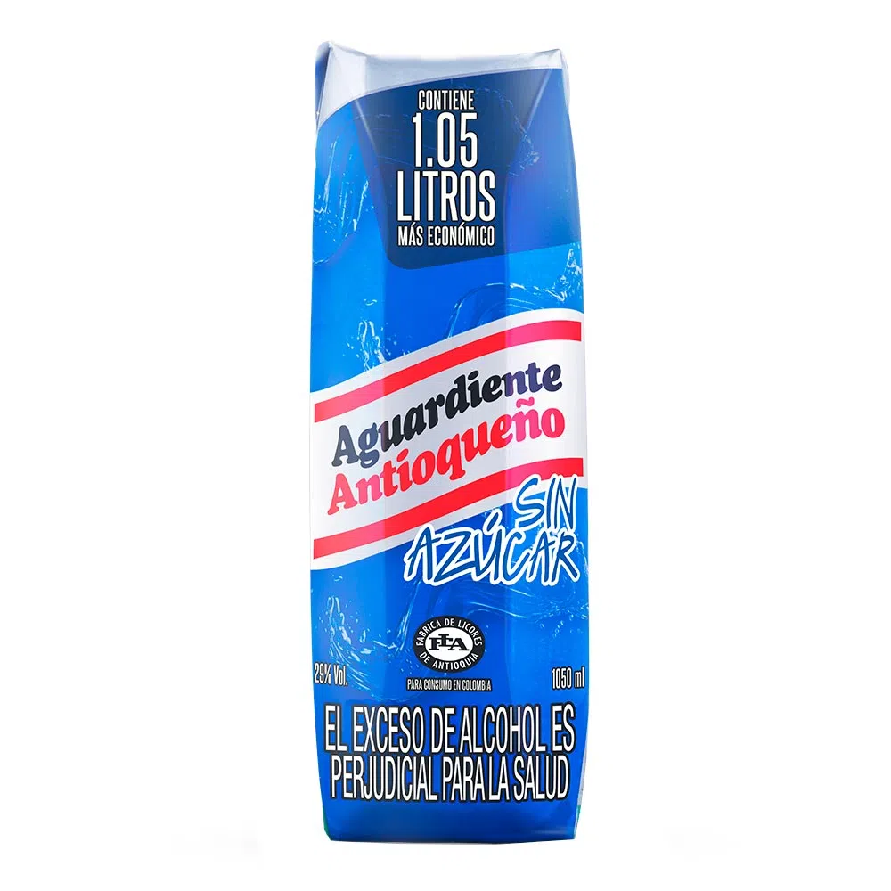 Aguardiente Tapa Azul 1050 ml Tetra