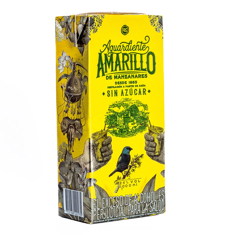 Aguardiente Amarillo De Manzanares Tetra 1000ml 